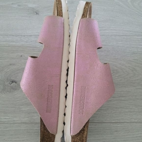 Birkenstock🌷Arizona Washed Metallic Pink Suede size 6 1/2, 37 - Picture 9 of 15